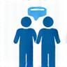 Icone de personnes dialogant